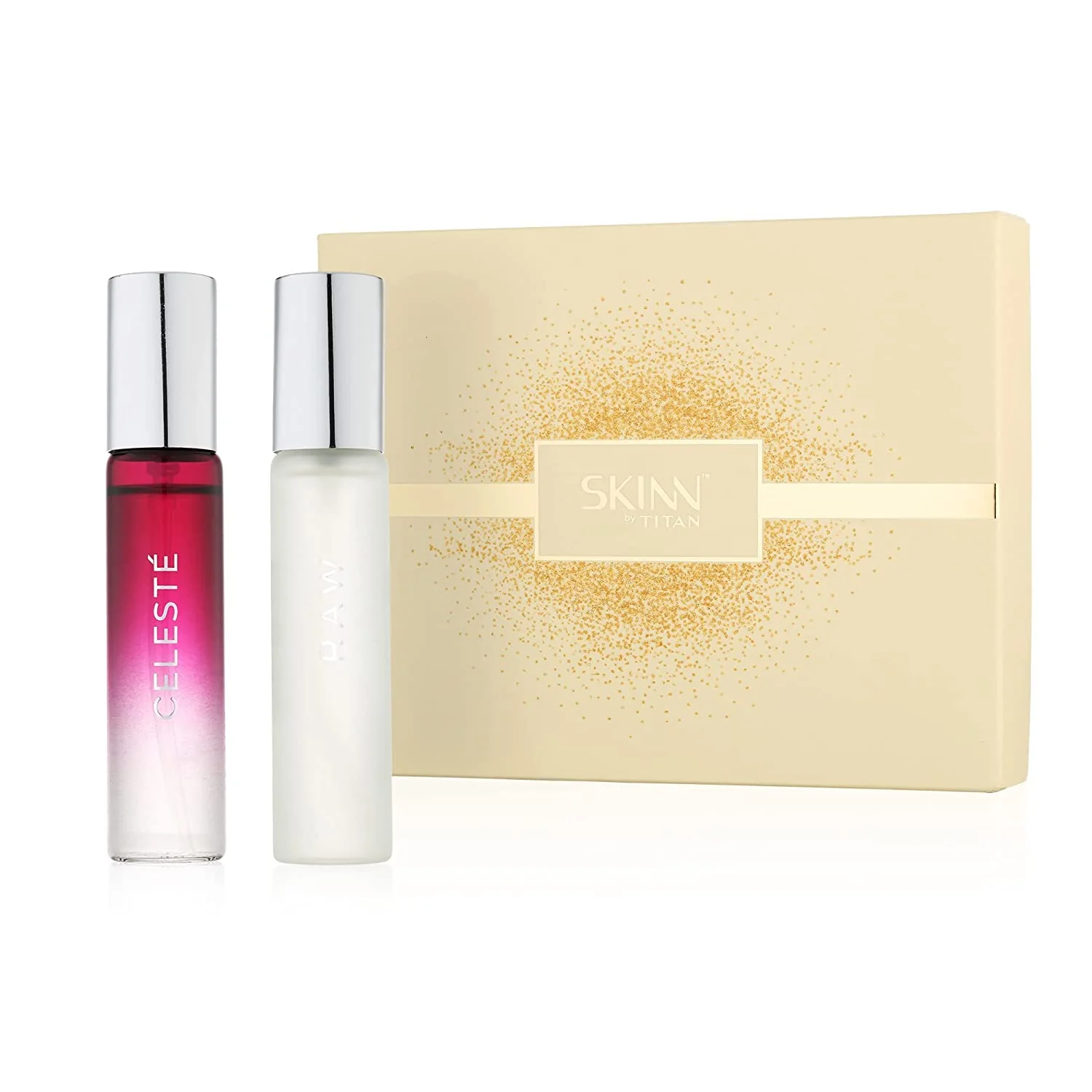 Titan Skinn Raw & Celeste Couple Gift Set for Men & Women 20ml each